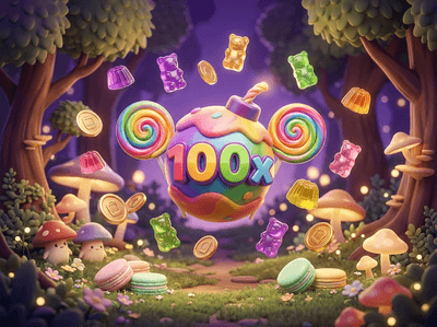 Vibrant digital gaming interface featuring golden rewards and colorful gaming elements